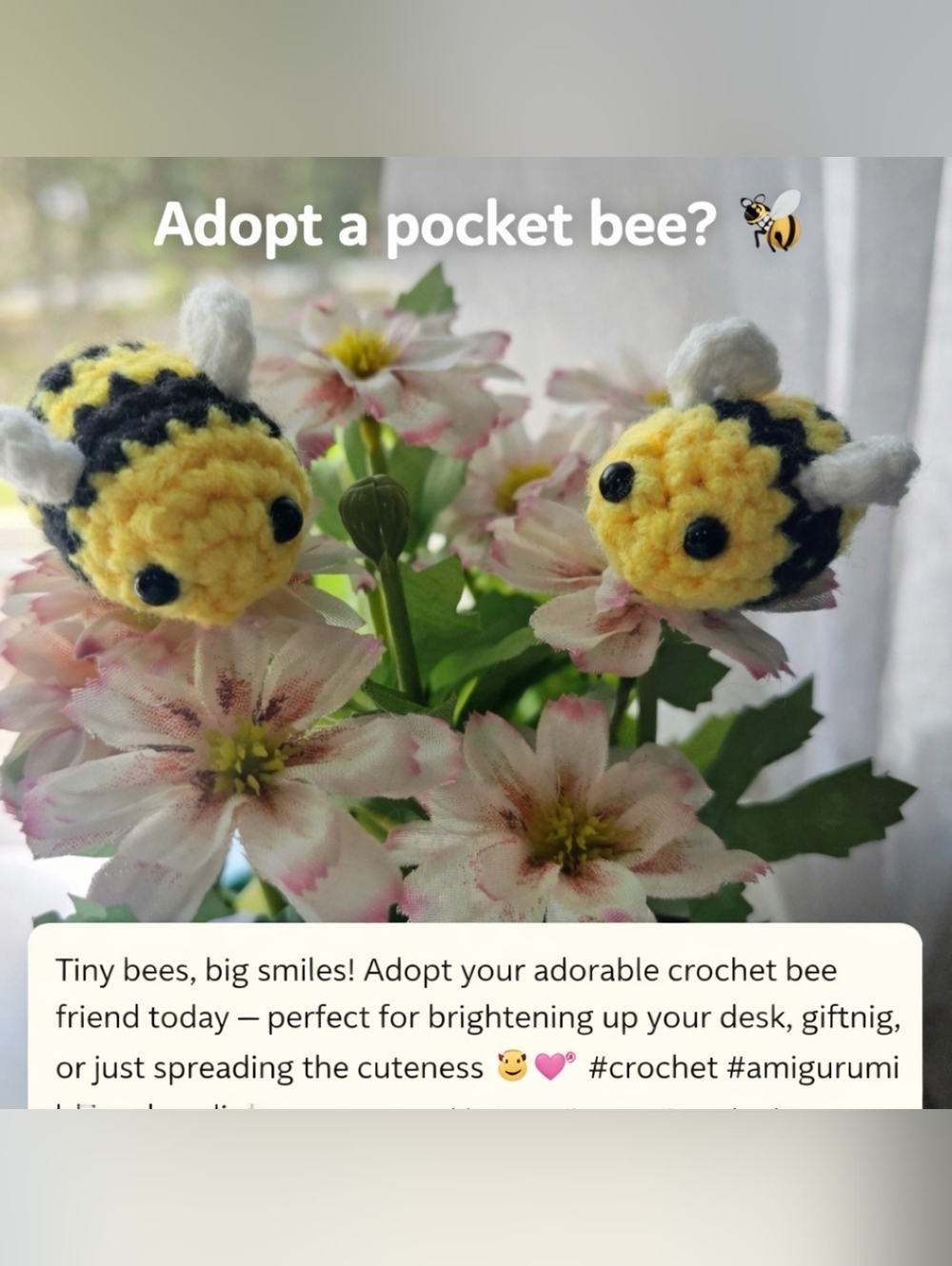 Handmade Crochet Bumblebee Plush